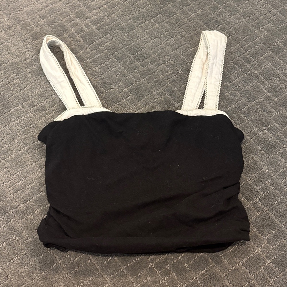 Free People Black and White Tank Top